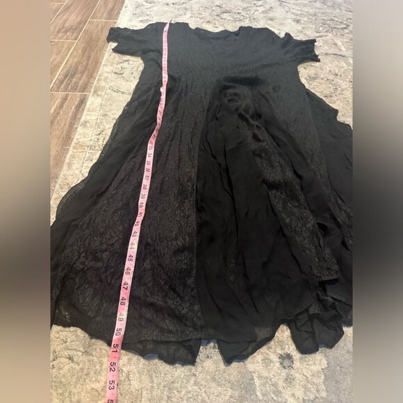 Herstyle unique Black Boho whimsigoth gothcore gothic lace layered dress size 1X - Picture 6 of 10